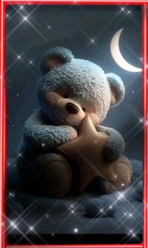 Good Night Teddy Bear, Teddy Bear Images, Teddy Bear Wallpaper, Cute Good Night, Slaap Lekker, Teddy Bear Pictures, Good Night Friends, 강아지 그림, Cute Animal Clipart