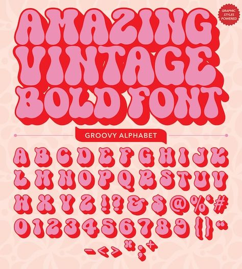 Amazing vintage retro bold font template... | Premium Vector #Freepik #vector #type #typography #typeface #typographic Retro Fonts Adobe, Retro Type Design, Vintage Typography Alphabet, Artsy Fonts, Retro Typeface, Retro Calligraphy, Retro Writing, Magazine Font, Fonts Retro