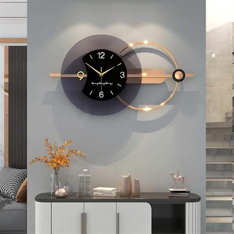 PRICES MAY VARY. 【WALL CLOCK DECOR 】Wall Decor Clock Handmade with an Emphasis on Quality and Detail.Make the Metal Fancy Wall Clock Art More Vivid and Lifelike. It has a strong 3D effect, Art dial,vivid curves and smooth lines,decor Modern,distressed style to add a touch of understated luxury to your home. 【MODERN DESIGN】Unique Wall Clocks Creative Decorative Modeling Design, Simple Personality, Simple and Elegant Lines, Refreshing, Exquisite Metal Hands, Durable, Stylish, And Beautiful, Not Ea Wall With Clock, Clock Decor Living Room, Wall Clock Decor Living Room, Wall Clock Decor, Handmade Wall Clocks, Unique Wall Clocks, Clock Decor, Large Wall Clock, Wall Clocks