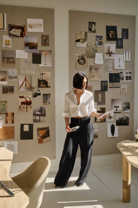 Design Studio Workspace, Design Tricks, Athena Calderone, The Shade Store, Cardigan Blazer, Office Tour, Shade Store, Appliances Storage, Industrial Warehouse