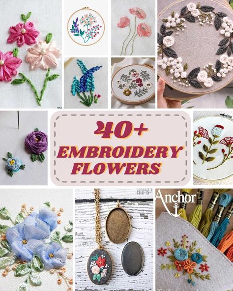 Try these beautiful embroidery flowers to hone your embroidery skills. Wide varieties from lazy daisy, poppies, lavender, & many more. Beginner-friendly & easy. French Knot Stitch, Flower Bouquet Embroidery Free Pattern, Easy Embroidery Flowers, Embroidery Free Pattern, Flower Bouquet Embroidery, Bouquet Embroidery, Lazy Daisy Stitch, Easy Embroidery, Lazy Daisy