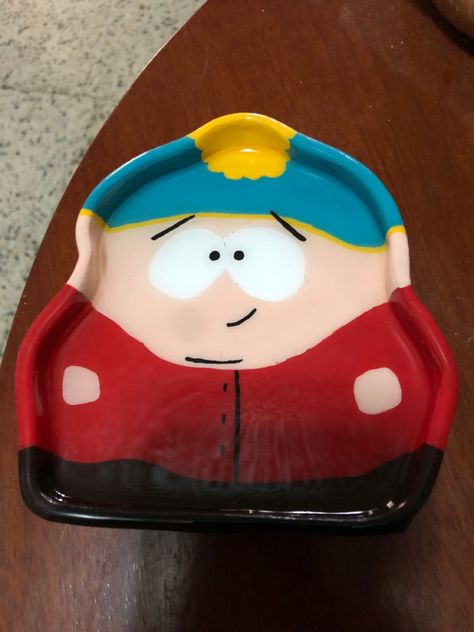 South Park Clay Art, Air Dry Clay Ash Tray, Clay Ash Tray Ideas, Clay Ash Tray Diy, Diy Clay Ashtray, Ash Tray Clay, Clay Ash Tray, Rick And Morty Drawing, Diy Pottery Painting