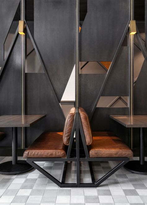 Restaurant Booth Design, Chair Cafe Design, Restaurant Chairs Design, Restaurant Seating Design, Restaurant Furniture Design, Industrial Bench, Modern Restaurant Design, Bench Dining, Restaurant Booth