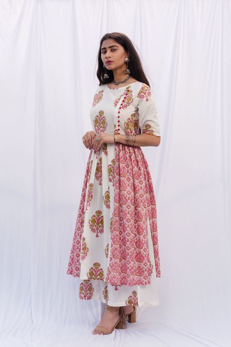 Kurti Inspiration, Classy Attire, Potli Button, Customized Dresses, Ethinic Wear, Suite Design, Stylish Kurtis Design, Chanderi Dupatta, Printed Suit