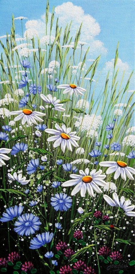 Celebrate Each New Day Acrylic Art, Painting Techniques, 수채화 그림, Flower Art Painting, Alam Semula Jadi, Painting Art Projects, Pictures To Paint, Painting Projects, Decorative Painting