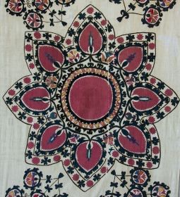 rugrabbit.com | Antique Rugs and Carpets | Asian Art | Tribal Art Suzani Rug, Embroidery Ornaments, Indigo Design, Asian Textiles, Ornament Drawing, Rug Ideas, Antique Carpets, Antique Textiles, Central Asia