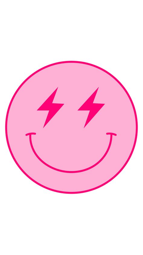 The emoticon in our fanart VSCO Girl Pink Smiley Face With Lightning Bolt Eyes Sticker represents a feeling of energy, excitement, or intensity. But instead of yellow, the smiley face is a pink... Shot Book Pages, Face Lightening, Pink Smiley Face, Eyes Sticker, Pink Lightning, Pink Smiley, Smily Face, Smiley Face Shirt, Happy Smiley Face