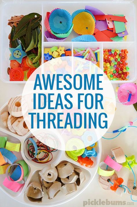 Awesome Ideas for Threading Activities. Montessori, Threading Eyfs Activities, Threading Preschool Activities, Preschool Threading Activities, Toddler Threading Activities, Preschool Lacing Activities, Threading Activities For Toddlers, Threading Activities For Preschoolers, Threading Activities For Kids