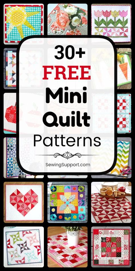 Quilt Patterns Using Small Squares, Paper Piecing Mini Quilt Free Pattern, Small Easy Quilting Projects, Small Quilt Wall Hangings Free Pattern, Small Wall Quilts Ideas, Patchwork, Scrappy Mini Quilts, Mini Wall Hanging Quilt, Mini Charm Square Quilts