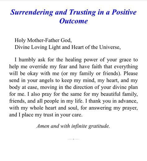 Surrendering and trusting in a positive outcome Prayers For Positive Outcome, Prayer For Positive Outcome, Uplifting Prayers, Sonia Choquette, Effort Quotes, Healing Prayer, Powerful Prayers, Prayer For Protection, Prayer List