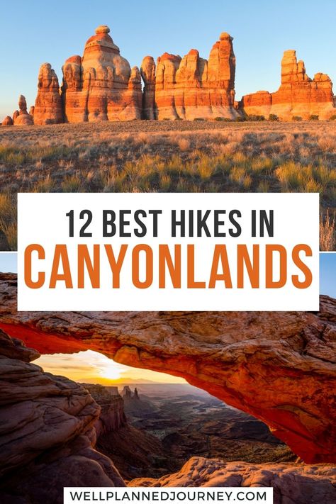 Best Hikes In Canyonlands National Park, Canyon Lands National Park, Utah National Parks Road Trip, Utah Trip, Utah Road Trip, Hiking Map, Hiking Essentials, Hiking National Parks, Capitol Reef National Park