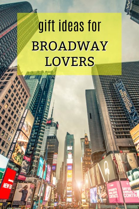 Gift Ideas for Broadway Lovers | What to buy a Musical Theatre Fan | Christmas Presents for Hamilton Fans | Birthday Gift Ideas for Actors Theatre Gift Ideas, Broadway Theme, Broadway Party, Broadway Gifts, Musical Theater Gifts, Diy Girlande, Broadway Tickets, Friend Things, Affordable Christmas Gifts