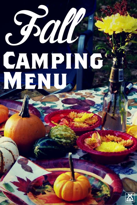 Camping Menu, Fall Camping Food, Rv Blogs, Vegan Camping Food, Campfire Desserts, Halloween Camping, Camp Food, Camping Dinners, Camping Hacks Diy