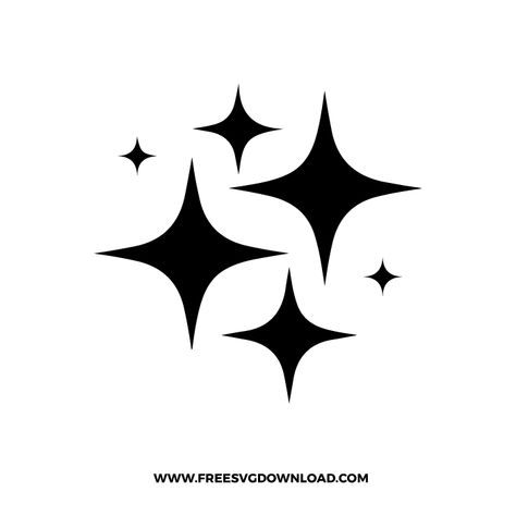 Sparkle Svg Free, Shapes Svg Free, Star Sillouhette, Celestial Svg Free, Stars Svg Free, Vector Shapes Png, Cricut Png Files Free, Graphic Star Design, Cute Stars Png