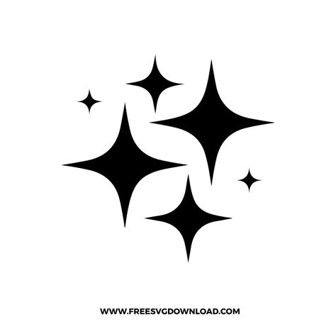 Shapes Svg Free, Sparkle Svg Free, Star Sillouhette, Celestial Svg Free, Stars Svg Free, Graphic Star Design, Vector Shapes Png, Cricut Png Files Free, Cute Stars Png