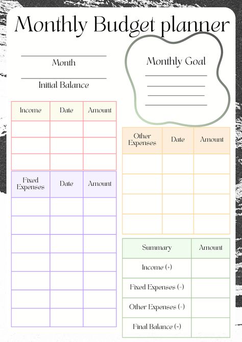 Monthly Budget planner printable template printableplannershop #freeplannertemplates #printablemealplanner #teacherplannerprintable. Organisation, Monthly Budget Planner For Beginners, No Spend Month Printable, Monthly Budget Printable Free Templates, Biweekly Budget Printable Free, Bi Weekly Budget Printable Free, Money Planner Template, Budget Sheets Free Printables, Budget Planner Printable Free