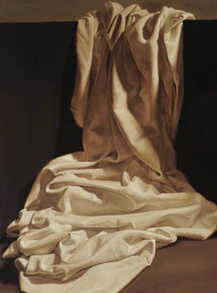 Sheet study (oil painting) - Barbara Pence Hyperrealism, Drapery Drawing, Academic Drawing, Fabric Drawing, 25 June, Albrecht Durer, Gambar Figur, Painted Clothes, A Level Art