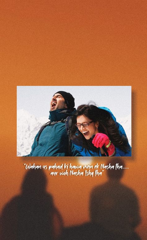 Ranbir Kapoor. Deepika padukone. Yeh Jawaani Hai Deewani. Bollywood Bollywood Aesthetic Wallpaper Laptop, Yjhd Captions For Instagram, Yjhd Aesthetic Quotes, Yjhd Captions, Yeh Jaawani Hai Diwani, Yeh Jawani Hai Deewani Wallpapers, Yeah Jawani Hai Deewani, Bollywood Song Captions, Ye Jawani Hai Deewani Wallpaper