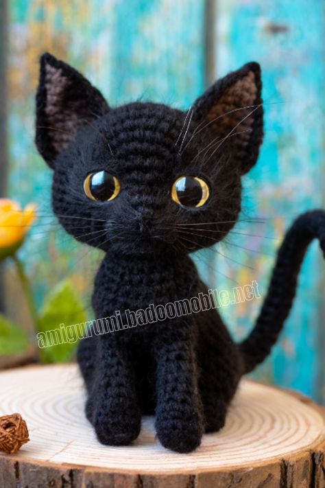 Amigurumi Kawaii Cat Free Pattern-1 7 Kat Haken, Chat Crochet, Crochet Cat Toys, Easy Crochet Animals, Crochet Toys Free, Crochet Animal Amigurumi, Animal Knitting Patterns, Crochet Cat Pattern, Cat Amigurumi