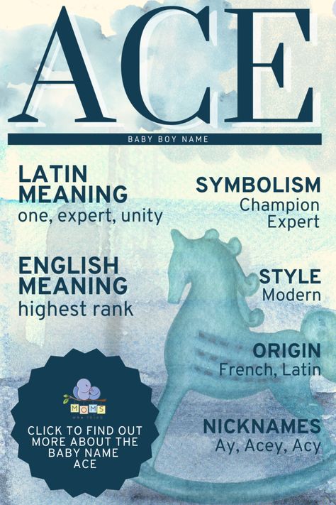 Ace Name Meaning, Ace Name, Ace Meaning, Gothic Baby Names, Name For Boys, Boy Name Meanings, Modern Baby Names, Baby Name Meaning, Middle Names For Girls