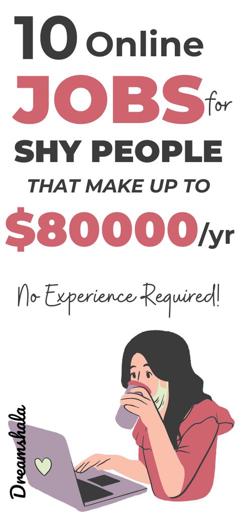 10 Perfect Online Jobs for Shy People that pay up to $80k Every Year Online Typing Jobs, Typing Jobs From Home, Amazon Jobs, Legit Online Jobs, Shy People, Job Info, Typing Jobs, Jobs For Women, Best Online Jobs