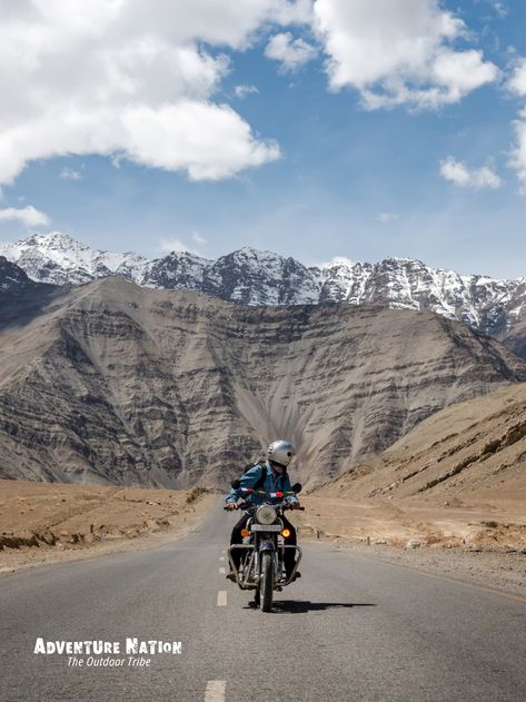 For bikers, their only love is to get on their bikes and snake up through the barren mountains of the Ladakh region while enjoying the spellbinding scenic view.  . Well, I don’t think any biker will want to miss such a heavenly place. So during this quarantine enjoy an inspirational blog and plan the next trip to Ladakh! . . . . #ladakh #leh #india #travel #kashmir #lehladakh #himalayas #ladakhdiaries #jammu #travelphotography #incredibleindia #mountains #photography #ladakhtourism #royalenfield Ladakh India, India Travel Places, Bike Trip, Leh Ladakh, Dhoni Wallpapers, Hiking Photography, Bike Photography, India Photography, Visit India