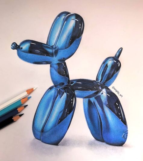 Dog Ballon Draw, Clown Dog Drawing, Ballon Dog Drawing, Balloon Animal Drawing, Balloon Dog Drawing, Ballon Drawing, How To Draw Balloons, Balloon Drawing, Poodle Drawing