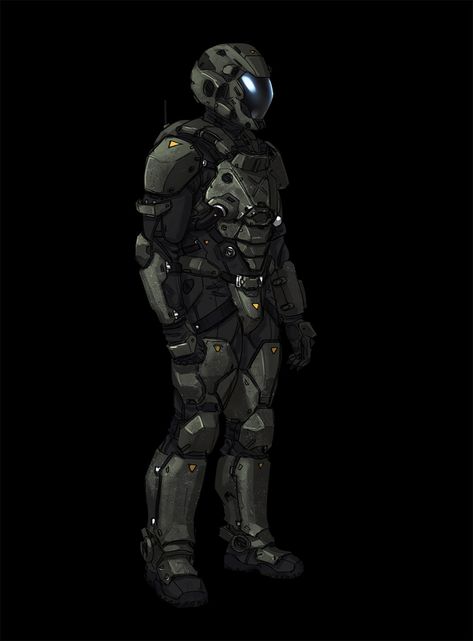 Combat Space Suit Design, Salvador Trakal on ArtStation at https://www.artstation.com/artwork/Grd31 Space Suit Design, Future Armor, Exo Suit, Armor Ideas, Sci Fi Armor, Combat Suit, Space Suits, Futuristic Armor, Halo Armor