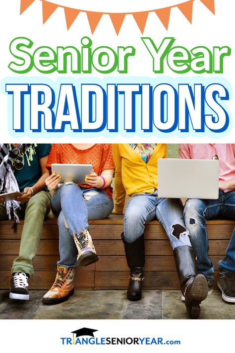 The most popular and common high school senior year traditions. Which ones does your school celebrate? #senioryear #classof2021 #senioryearideas #senioryearactivities High School Senior Celebration Ideas, Junior Year Activities, Senior Year Countdown Ideas, Senior Class Gift Ideas, Senior Celebration Ideas High Schools, Senior Week Activities, Senior Year Event Ideas, High School Senior Year Checklist, Last First Day Of School Senior Year Picture Ideas