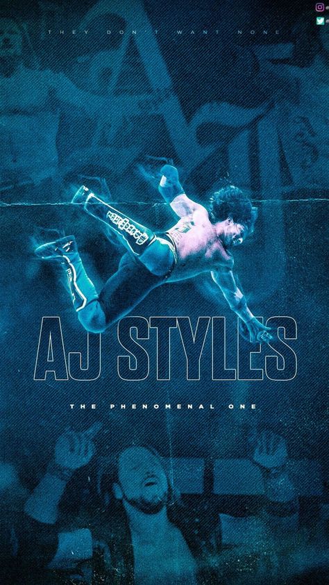 WWE AJ Styles Wallpaper Wrestling, Wwe, Professional Wrestling, Aj Styles Wallpaper, Wwe Aj Styles, Allen Jones, Daniel Bryan, Aj Styles