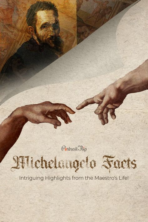 Michelangelo’s works are not just famous for their greatness and uniqueness but also for the influence they had on the rest of the world! Even after centuries from his era,  we are still hopelessly swooned and influenced by Michelangelo paintings! Here are some interesting Michelangelo facts that will leave you pondering over the great artist’s life and experiences! Michael Angelo Painting, Michelangelo Works, Michelangelo Artist, Michelangelo Paintings, Michelangelo Art, Michael Angelo, Rennaissance Art, Types Of Painting, Great Artists