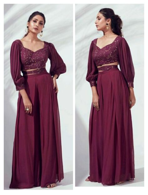 Perfect outfit for bridesmaids 😍❤️❤️ Maroon Traditional Outfits, Couture, Western Dress For Indian Wedding, Ethic Dresses For Women, Western Outfits Women For Party, Wedding Simple Dress Indian, Weeding Outfits For Girl Indian, Traditional Western Dress, Indowestern Outfits For Wedding