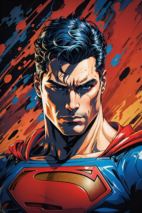 Superman Comic Art, Arte Do Hulk, Evil Superman, Batman Art Drawing, Superman Artwork, Superman Wallpaper, Comics Anime, Superman Man Of Steel, Superman Art