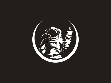 Space Cafe Logo, Logo Astro, Astronaut Logo, Space Bar, Coffee Tattoo, Space Logo, Astronaut Wallpaper, Fashion Poster Design, Coffee Tattoos