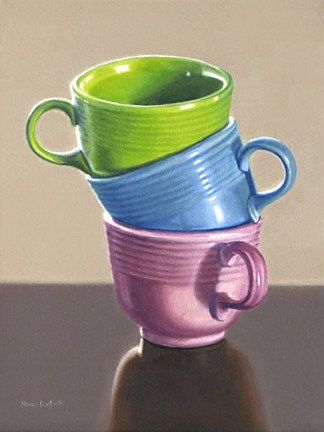 Hyperrealism, Tea Pots Art, Pretty Paintings, Circle Canvas, Artist Materials, Life Paintings, Still Life Drawing, Painting Still Life, Still Life Art