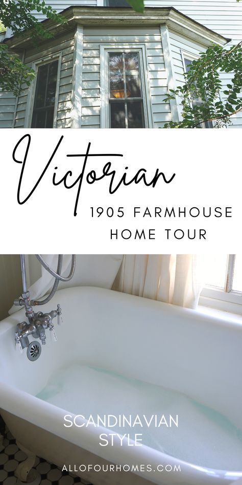 1900 Farmhouse Living Room, Small 1900's House, 1910 Victorian House, Victorian Modern Farmhouse, 1904 House Interiors, Victorian Farmhouse Style, Restored Old Homes, Folk Victorian Kitchen, Folk Victorian Cottage