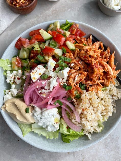 Harissa Chicken Bowl, Harissa Chicken, Healthy Bowls Recipes, Healthy Bowls, Lost 50 Pounds, Chicken Bowl, When You Sleep, 50 Pounds, Teriyaki Chicken