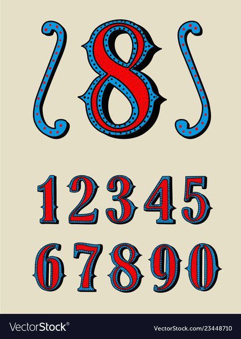 Adobe Illustrator, Beachy Tattoos, Number Vector, Number Sets, Numbers Font, Business Names, Wild West, Greeting Card, Vector Free