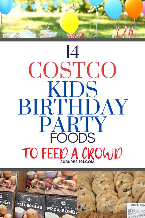 Are you looking for easy kids' birthday party food ideas to feed a crowd? Whenever I throw a kids' birthday party, I always head to Costco for easy birthday party food, party snacks, party drinks, Costco birthday cakes and party platters. Costco is an affordable place to buy birthday party foods. Whether you're planning an outdoor kids' birthday party or a kids' birthday party lunch, you will find it at Costco. Snacks At Birthday Party, Easiest Birthday Party Food, Bulk Food For Parties, 1st Birthday Catering Ideas, 1st Birthday Food Ideas For Adults, Outside Birthday Party Food Ideas, Birthday Party Food For A Crowd, Birthday Party Food For Kids Lunch, Cheap Food Ideas For Birthday Parties