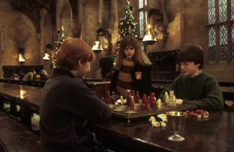 How Ron Weasley’s wizard chess match showed his true potential | Wizarding World Luna Lovegood, Robbie Coltrane, Wizard Chess, Chris Columbus, Harry Potter Food, Harry Potter Scene, The Sorcerer's Stone, Minsk Belarus, Golden Trio