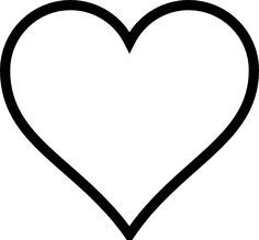 heart stencil | Plain Heart clip art - vector clip art online, royalty free & public ... Printable Heart Template, Hard Drawings, Heart Clip Art, Heart Clipart, Heart Stencil, Heart Coloring Pages, Love Coloring Pages, Heart Sketch, Heart Printable