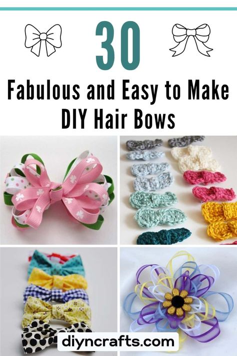 30 Fabulous and Easy to Make DIY Hair Bows