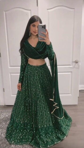 Chikankari Lehenga, Green Lehenga Choli, Haldi Outfits, Bridesmaid Lehenga, Reception Lehenga, Lehenga Choli For Women, Choli For Women, Mehendi Outfits, Lehenga Choli Wedding