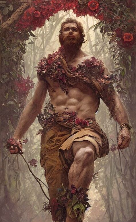 🌹Divine masculine vibes, forest man, red flowers, trees #digitalart Divine Feminine And Masculine Art, Divine Masculine Art, Devine Masculine, Feminine Masculine Energy, Divine Masculine Energy, Male Energy, Masculine Art, Divine Masculine, Movie Plot