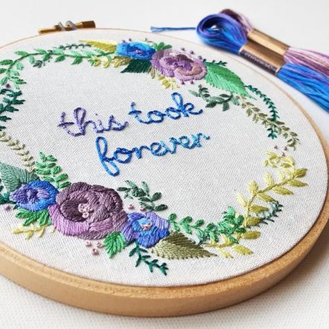 PDFs – Jessica Long Embroidery Funny Hand Embroidery, Wreath Embroidery Pattern, Yarn Ribbon And Thread, Wreath Embroidery, Funny Embroidery, Embroidery Transfers, Embroidery Patterns Vintage, Learn Embroidery, Rose Wreath