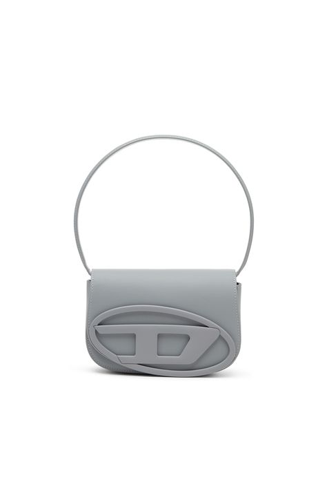 Synonymous with Diesel's distinctive style, this structured bag showcases a bold monochrome look. It's crafted from matte-finish rubberised leather, and detailed with a chain handle that fits over the shoulder and an optional strap for cross-body wear. Hardware and the signature Oval D metal plaque on the flap sport a matte tonal finish.-Chunky chain handle;Detachable and adjustable strap;Magnetic flap closure;Inside: slip pocket and flat compartment D Signature, Diesel Bag, Doctor Dress, Diesel Clothing, Luxury Bags Collection, Structured Bag, Grey Bag, Girly Bags, Fancy Bags