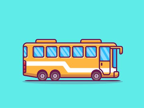 public transportation 🚒 🚓 🚌 🚑 🚍 🚕 on Behance Bus Sekolah, Bus Drawing, Bus Cartoon, شرم الشيخ, Bus Interior, School Icon, Vector Icons Illustration, Surf School, U Bahn