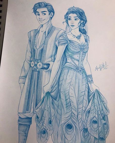 “One, two, three, four, five, six, seven, eight, nine ... So there’s ten of you and one of me. What’s a poor girl to do?”💥 When are my… Trier, Princess Jasmine And Aladdin, Jasmine Drawing, Jasmine And Aladdin, Aladdin Art, Prince Ali, Punk Disney Princesses, Disney Live Action Movies, Aladdin Movie