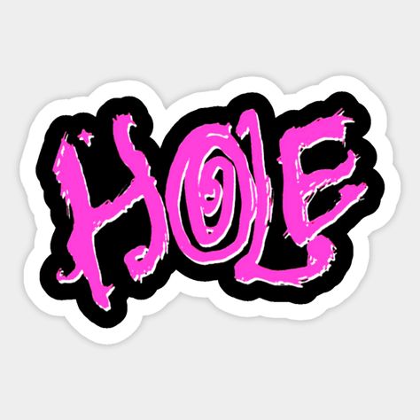 Los Angeles, Hole Logo Band, Hole Band Logo, Edgy Stickers, Alternative Stickers, Punk Stickers, Hole Logo, Rock Band Logos, Band Stickers