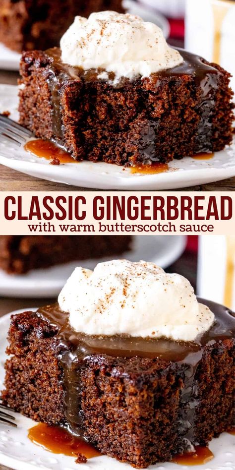 Gingerbread Mini Loaf Cakes, Gingerbread Molasses Cake, Pear Gingerbread Cake, Seasonal Cake Recipes, Super Moist Gingerbread Cake, Ginger Bread Recipes House, Gingerbread Cake With Cinnamon Molasses Frosting, Gingerbread Cake Recipe Moist, Christmas Baking Classic